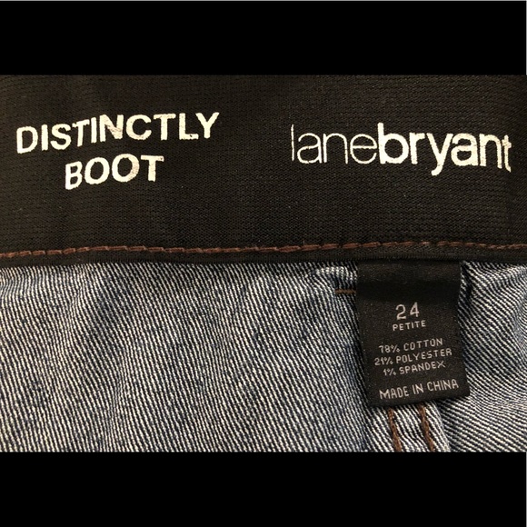 LANE BRYANT Distinctly Boot Jeans Tight Tummy Tech 24 W Petite - Picture 9 of 11